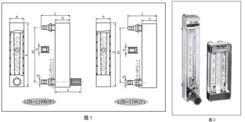 PC200電子式流量開關(guān)接線圖和尺寸圖